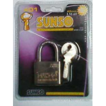 Square padlock double colored computer keys